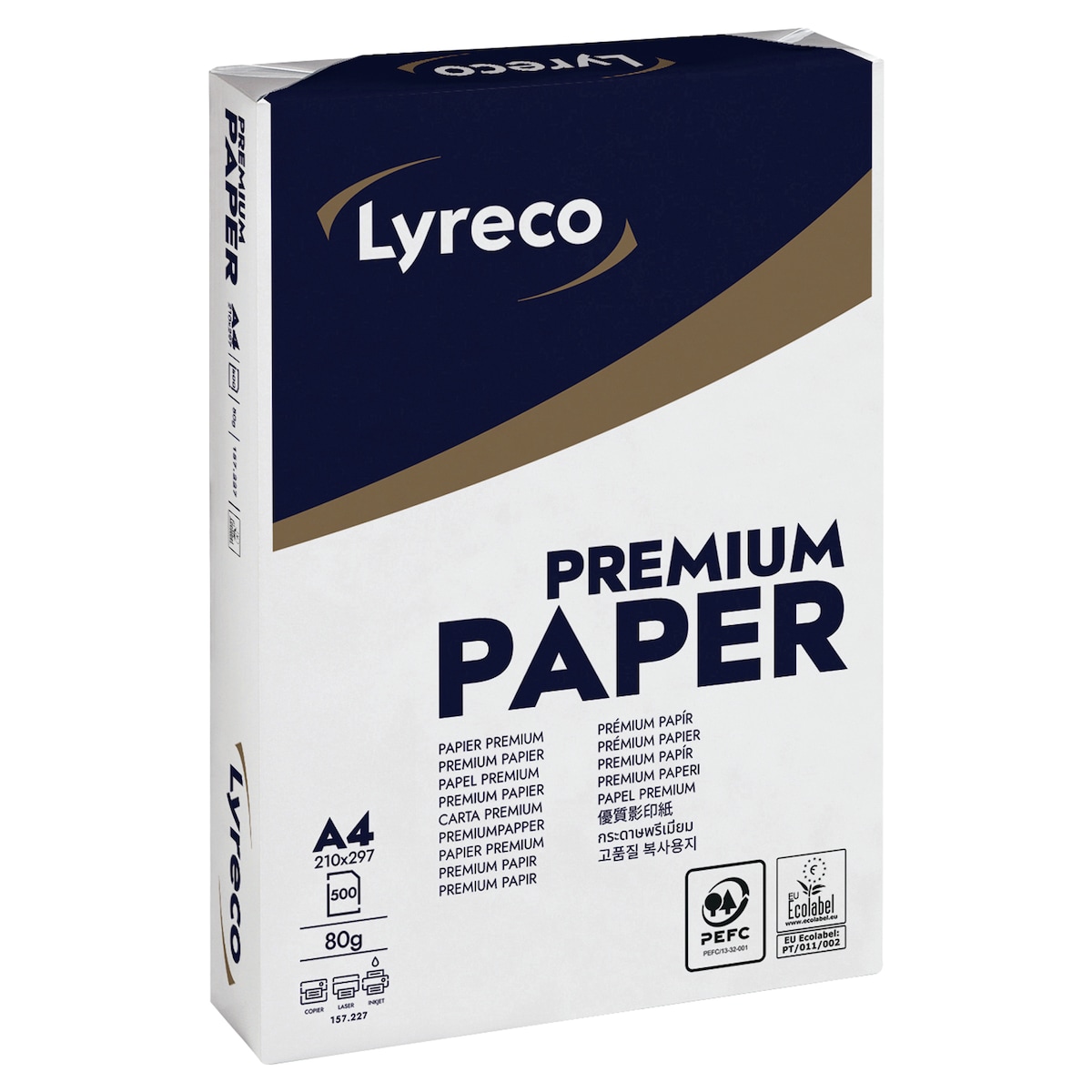 Lyreco Premium White A4 Paper 80gsm - Box of 5 Reams (5 X 500 Sheets of Paper) 1