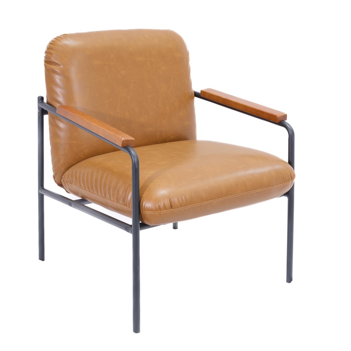 Settle Metal Lounge Fabric Seat - Brown - Delivery Only 1