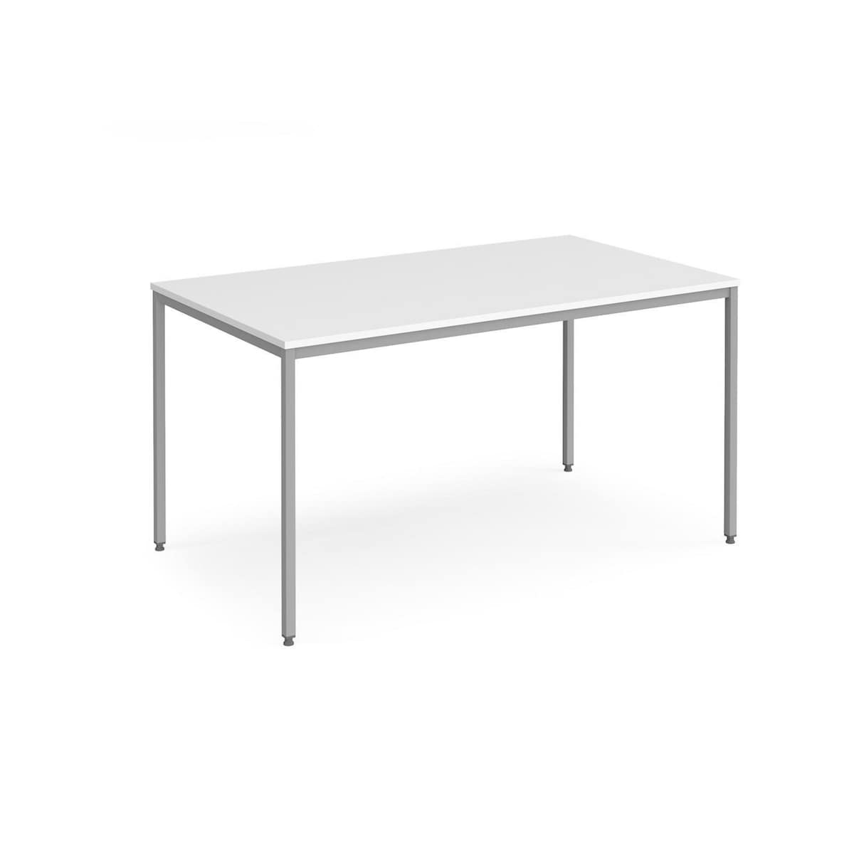 Rectangular Flexi Table 1400x800mm White/Silver - Delivery Only - Excludes NI 1
