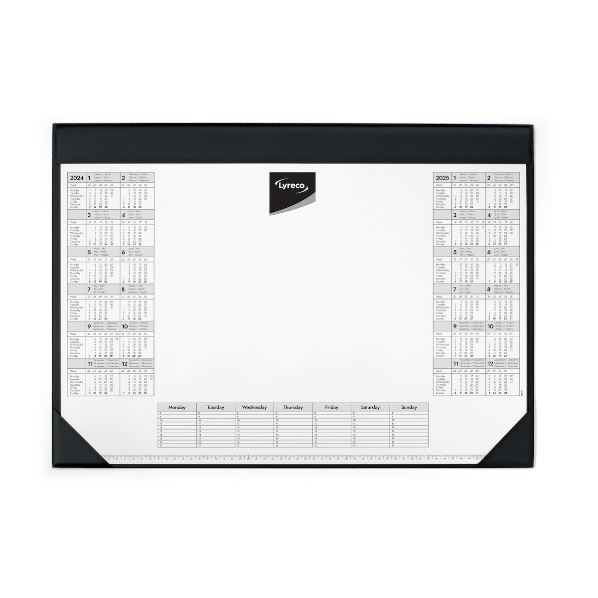 Lyreco Desk Mat with Calendar Pad - 590 x 420mm (WxH) - Refillable Pad 1