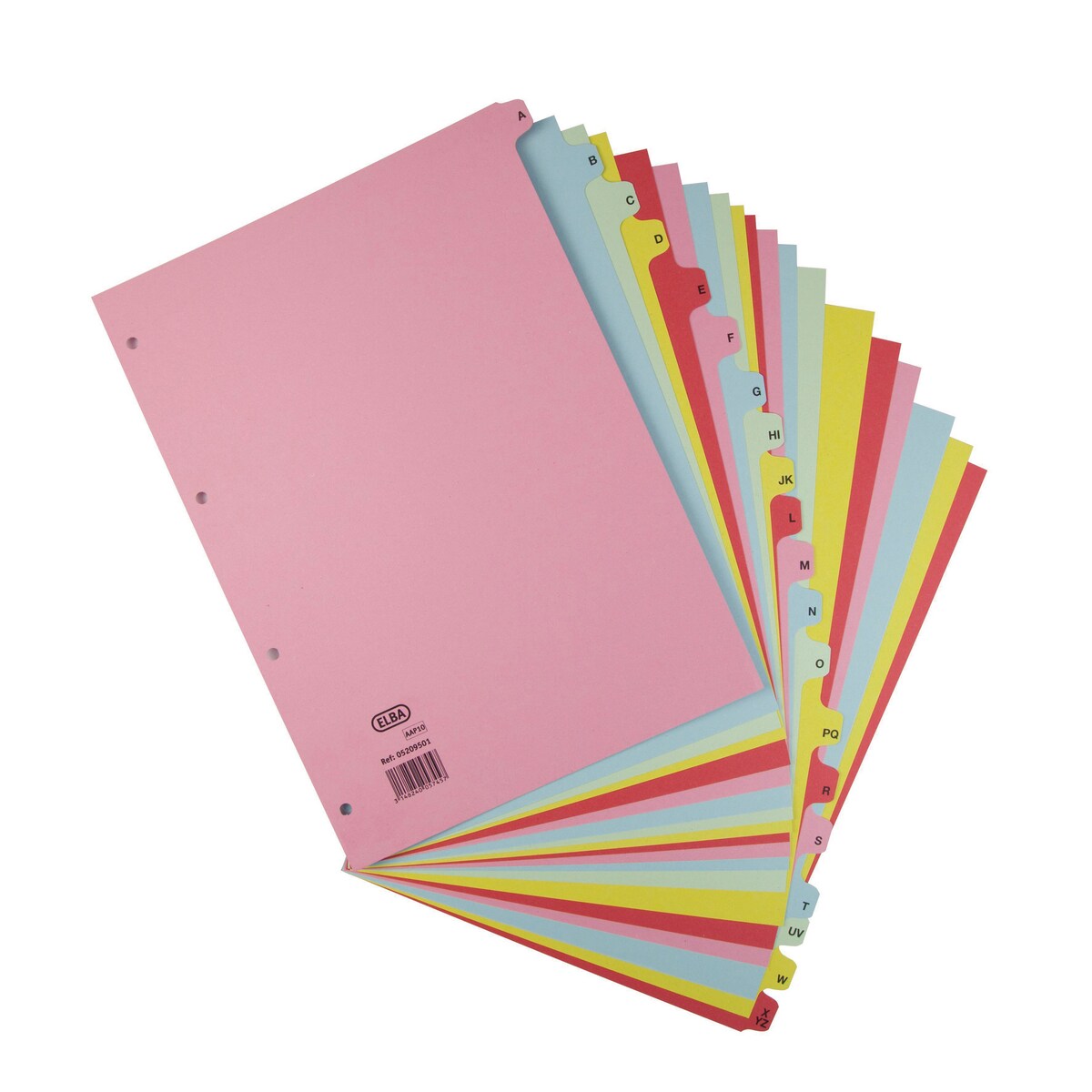 Elba A4 Coloured Card Dividers A-Z 1