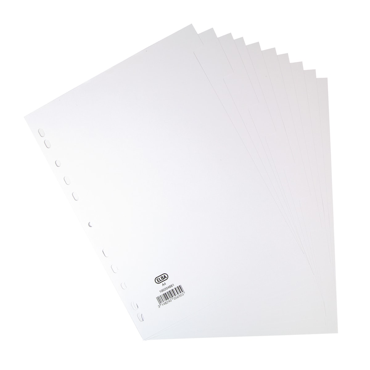 Elba A4 White Card Dividers - 10 Part 1