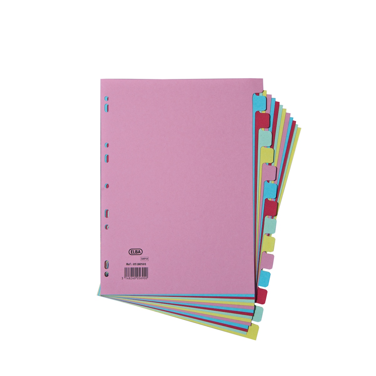 Elba A4 Coloured Card Dividers - 15 Part 1