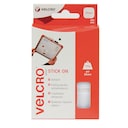 VELCRO Brand White Stick On Squares, 25mm x 24pk - Double Sided Sticky Pads 1