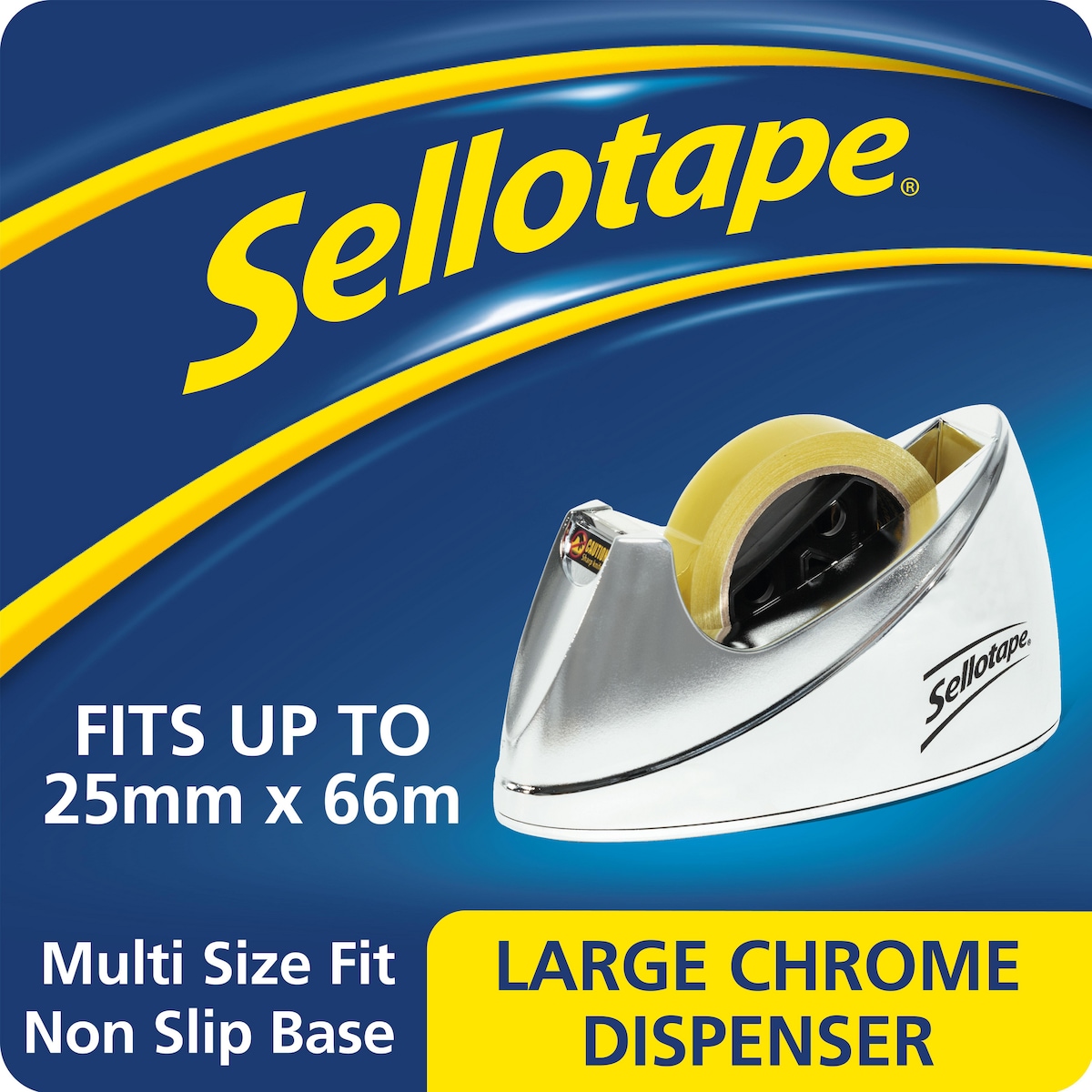 Sellotape Tape Dispenser - Large, Chrome 1