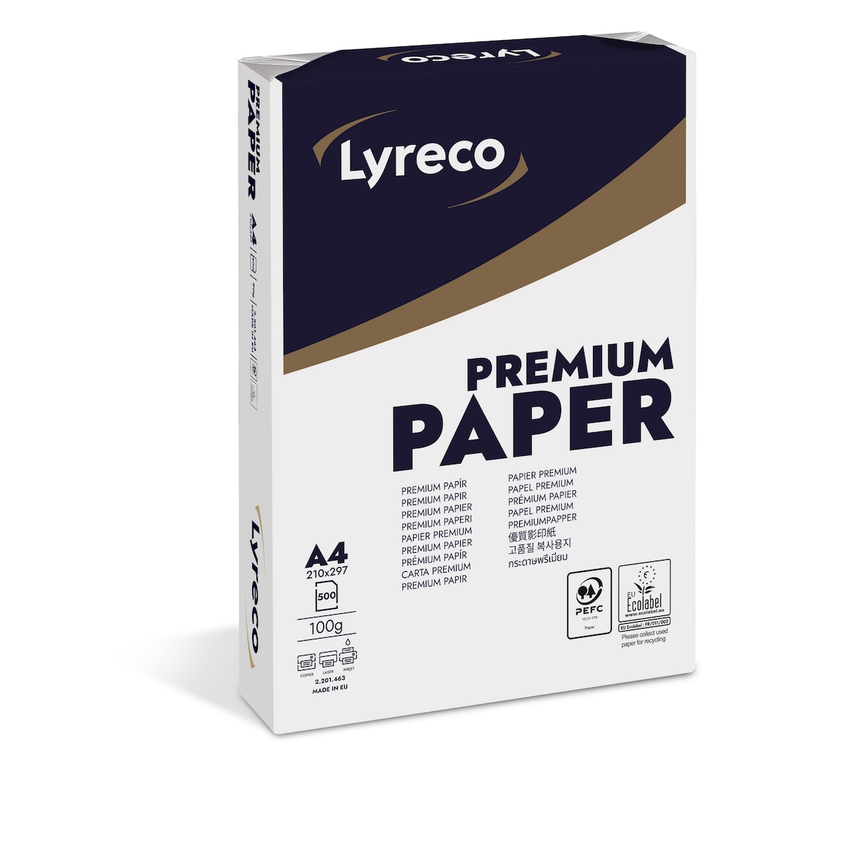 Lyreco Premium White A4 Paper 100gsm - Box of 5 Reams (5 X 500 Sheets of Paper) 1