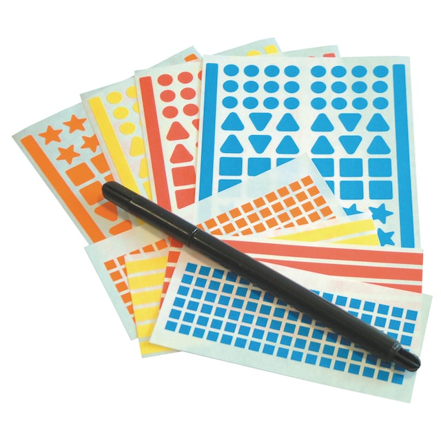 Adhesive Shape Stickers And Pen 1