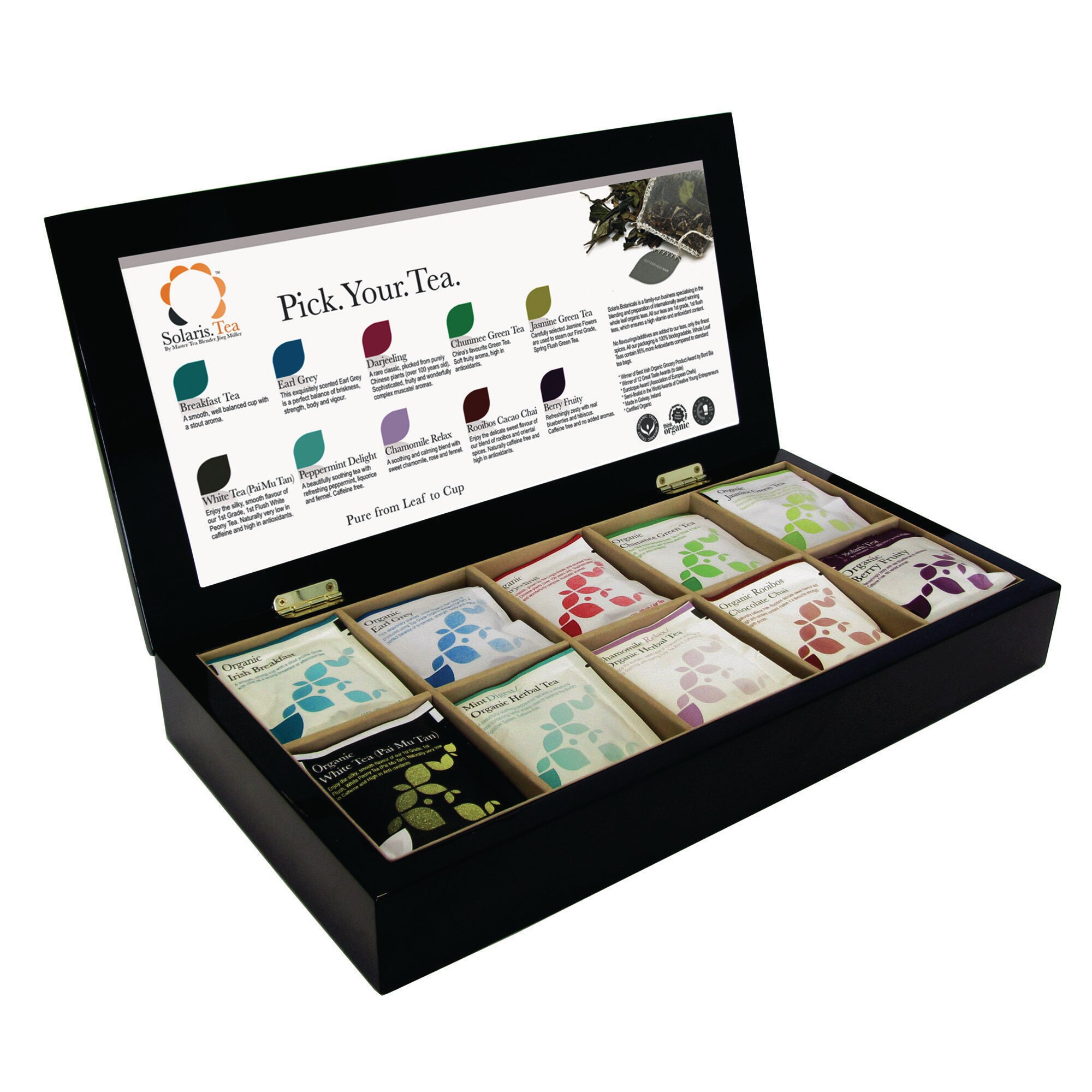 Soliris Box Solaris Tea Wooden Presentation Box Black | Lyreco