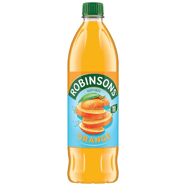 Robinsons Orange Squash No Added Sugar Bottle 1 Litre - Pack of 12 1