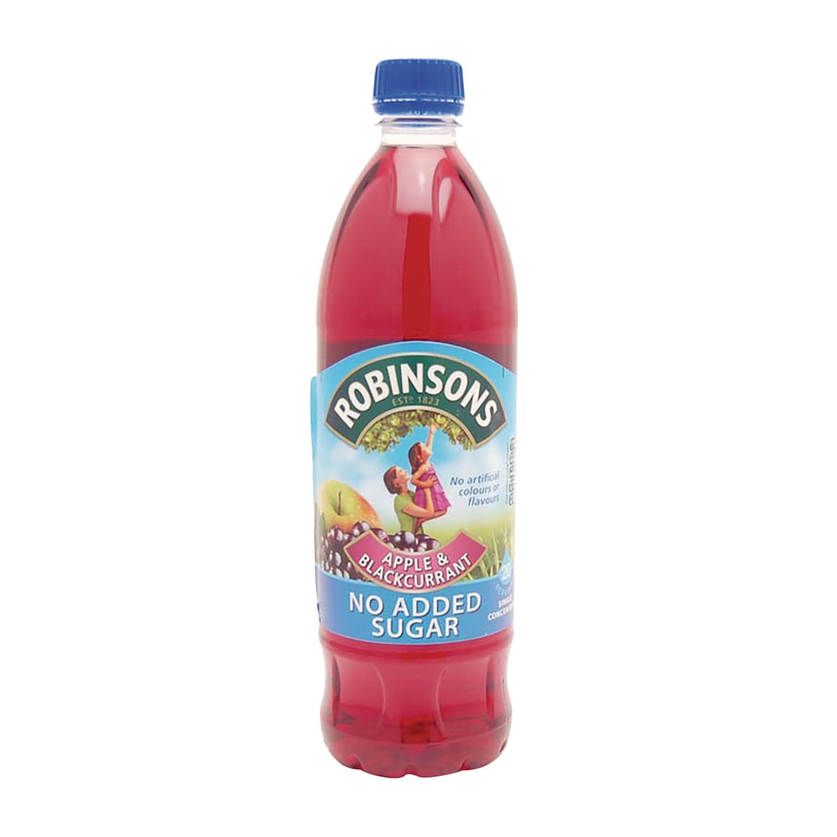 Robinsons Apple and Blackcurrant Squash No Added Sugar Bottle 1 Litre - Pk of 12 1