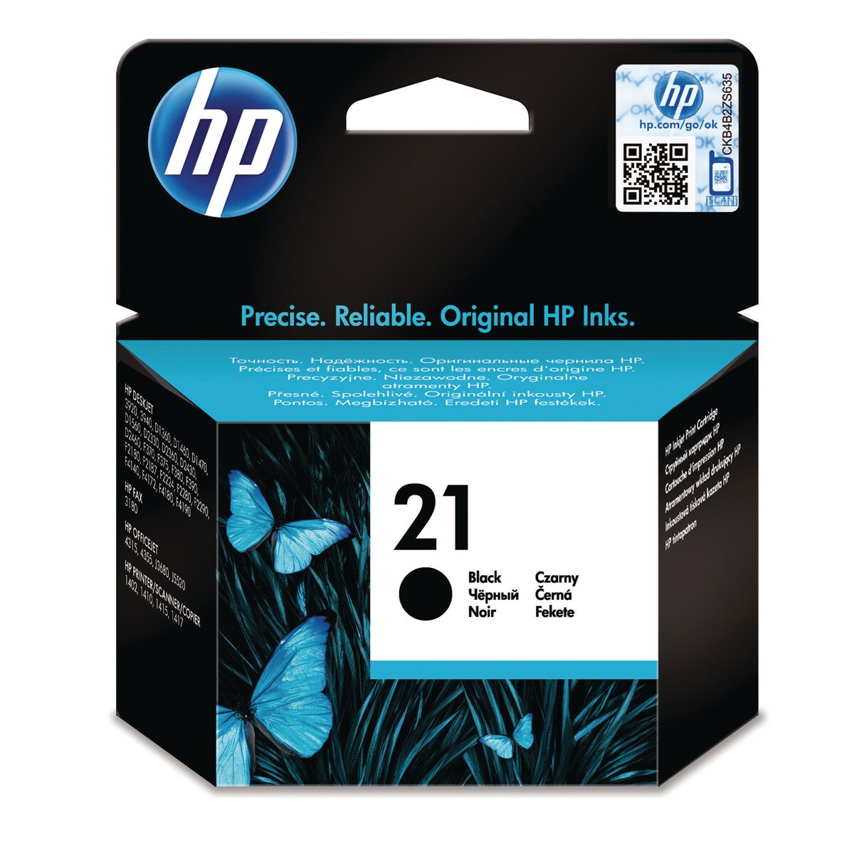 HP 21 Black Original Ink Cartridge (C9351AE) 1
