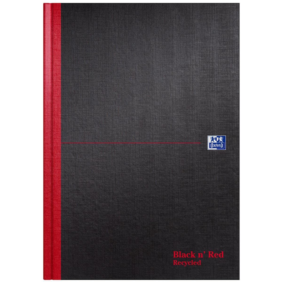 Black n Red A4 Casebound Recycled Notebook 1
