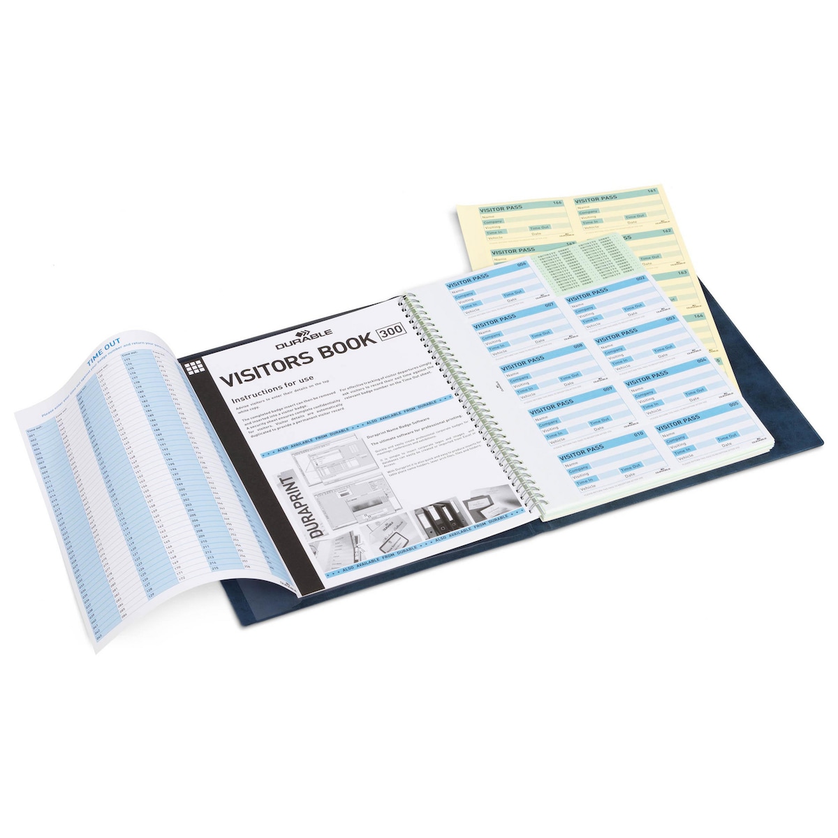 Durable Visitor Book Refill Pack - 300 Name Badges & Security Sheet - A4 1
