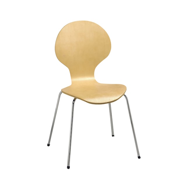Latte Chair Chrome And Beech 1