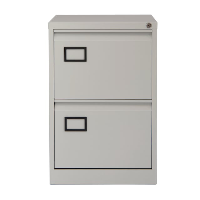 Bisley AOC2V4 Metal Filing Cabinet 2 Drawer Grey - 711mm x 470mm x 622mm 1