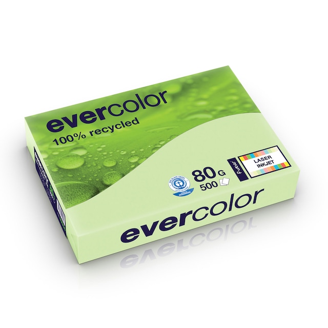 Evercolour Recycled Paper A4 80 gsm Green - 1 Ream of 500 Sheets 1