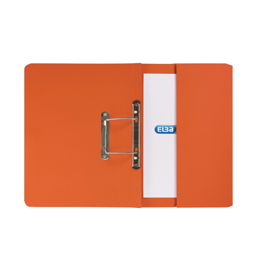 Elba Foolscap Spring File Pocket File Orange -... | Lyreco