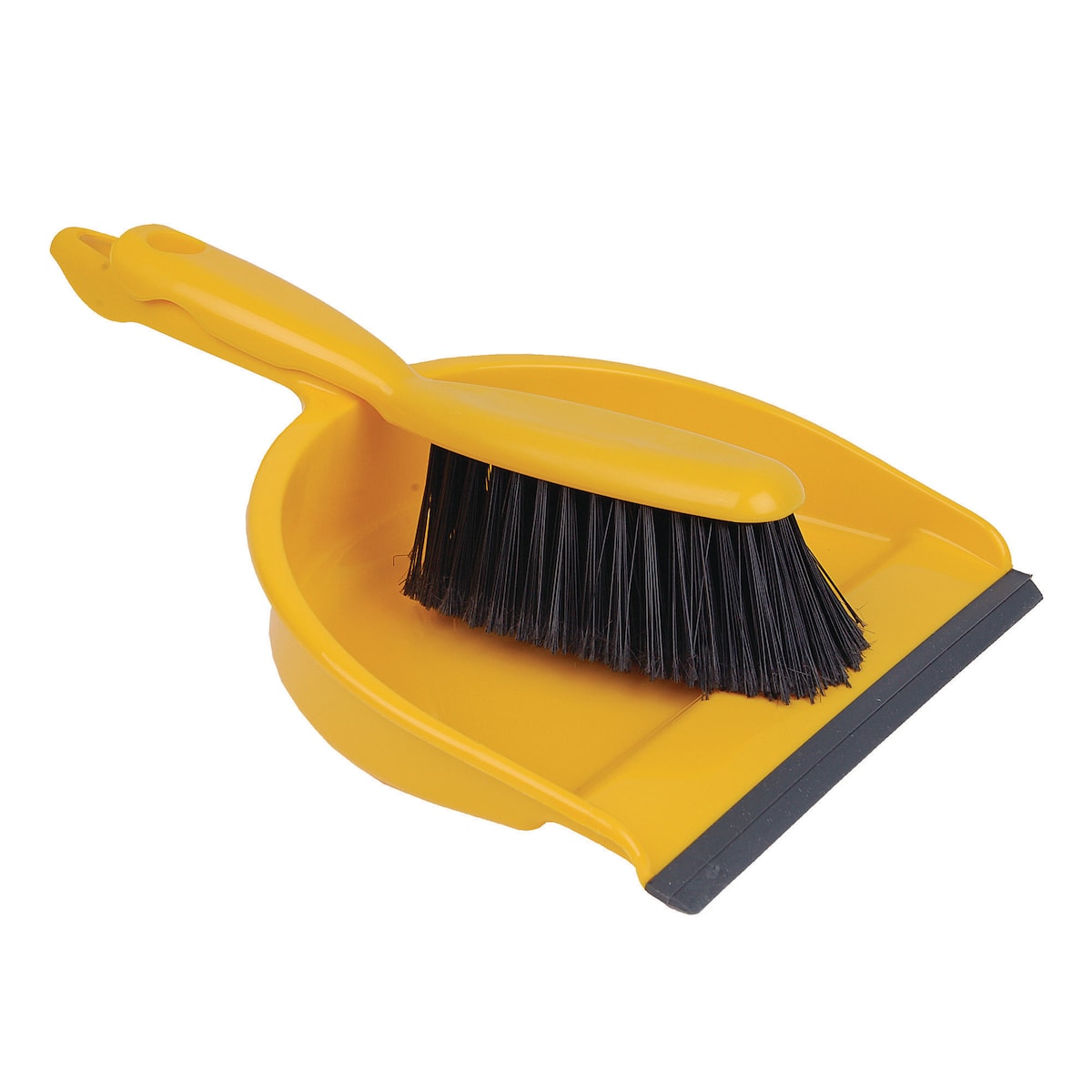 Yellow Stiff Dustpan & Brush Set 1