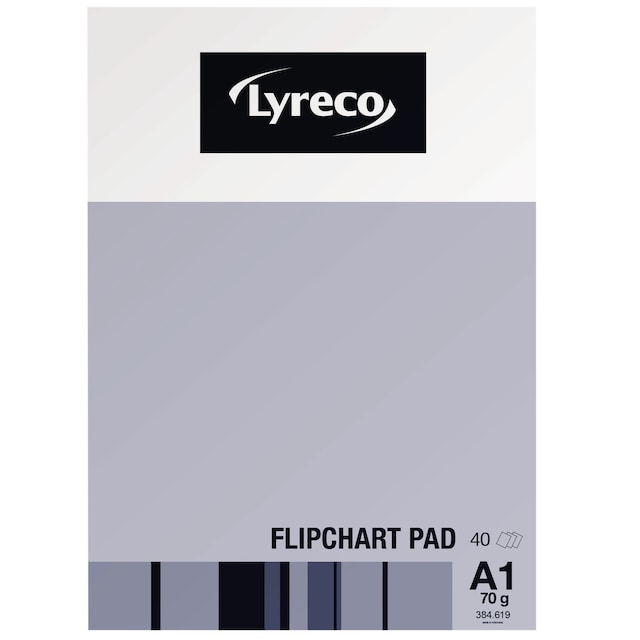 Lyreco Flipchart Pads A1 40-Sheets - Pack Of 5 1