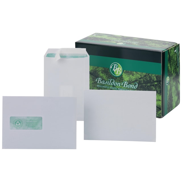 Basildon Bond Recycled C5 White Window - Box of 500 1