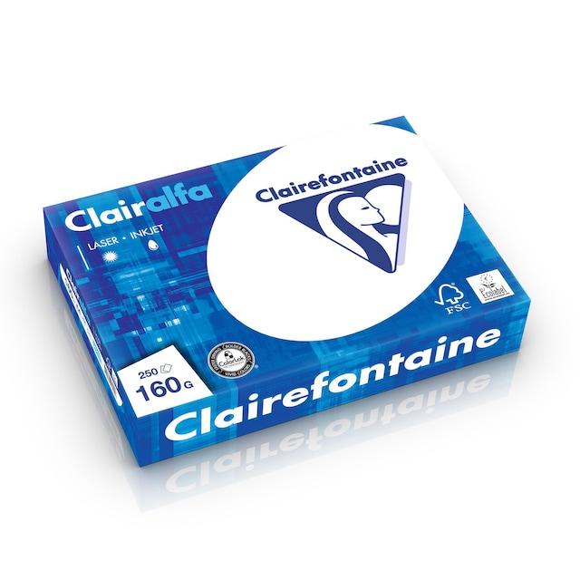 Clairefontaine White Card Clairalfa A4 160gsm - 1 Ream of 250 Sheets 1