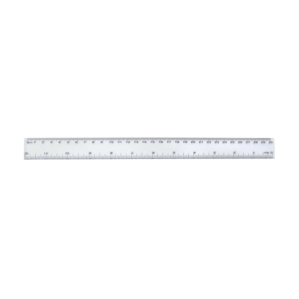 Shatterproof Ruler 30cm / 12 Inches Clear 1