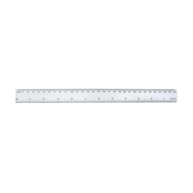 Shatterproof Ruler 30cm / 12 Inches Clear 1