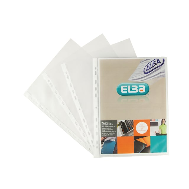 Oxford A4 Embossed Punched Pockets Box of 100 1