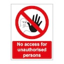 No Admittance Sign 150 X 200mm Vinyl 1