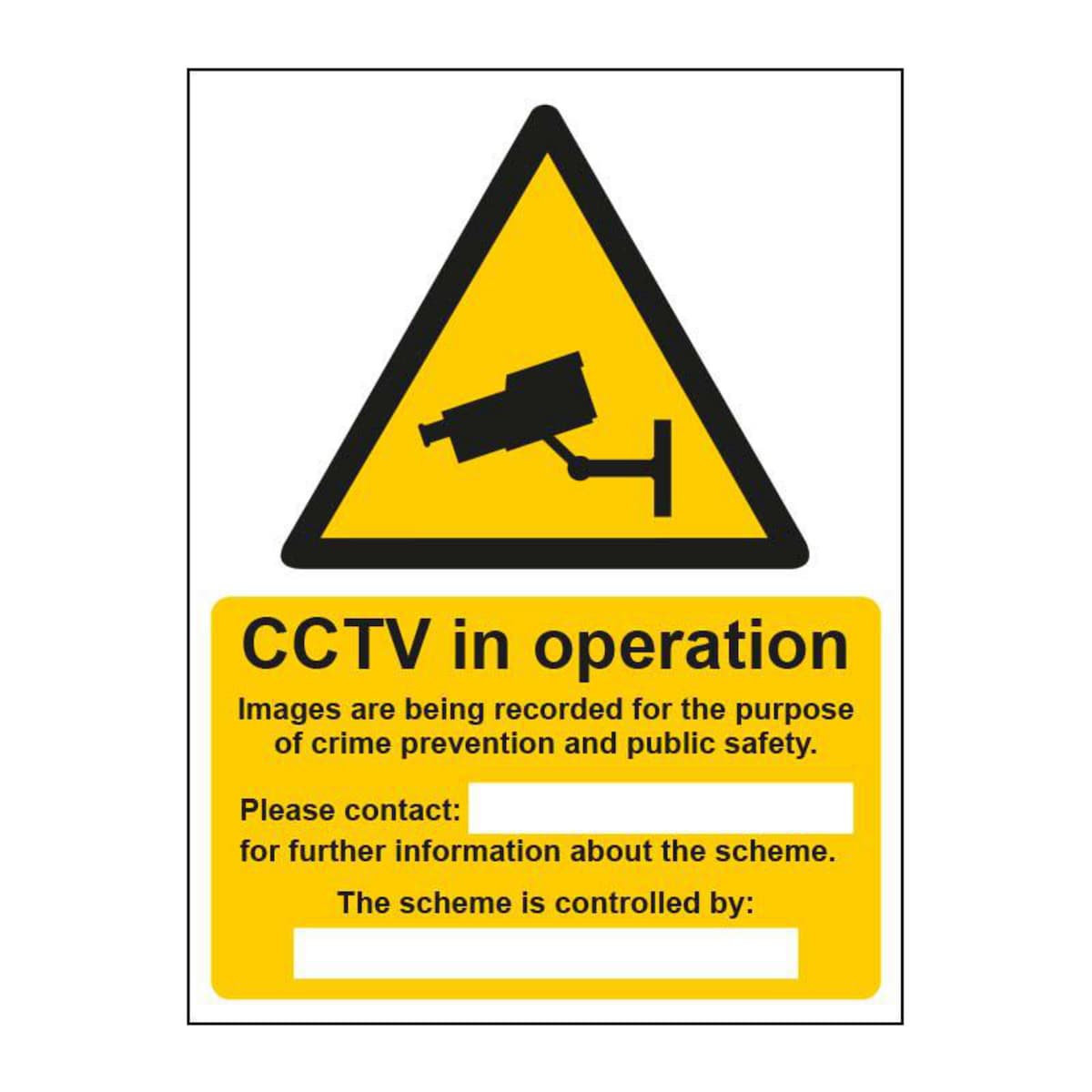 CCTV Sign 150 X 200mm Vinyl | Lyreco