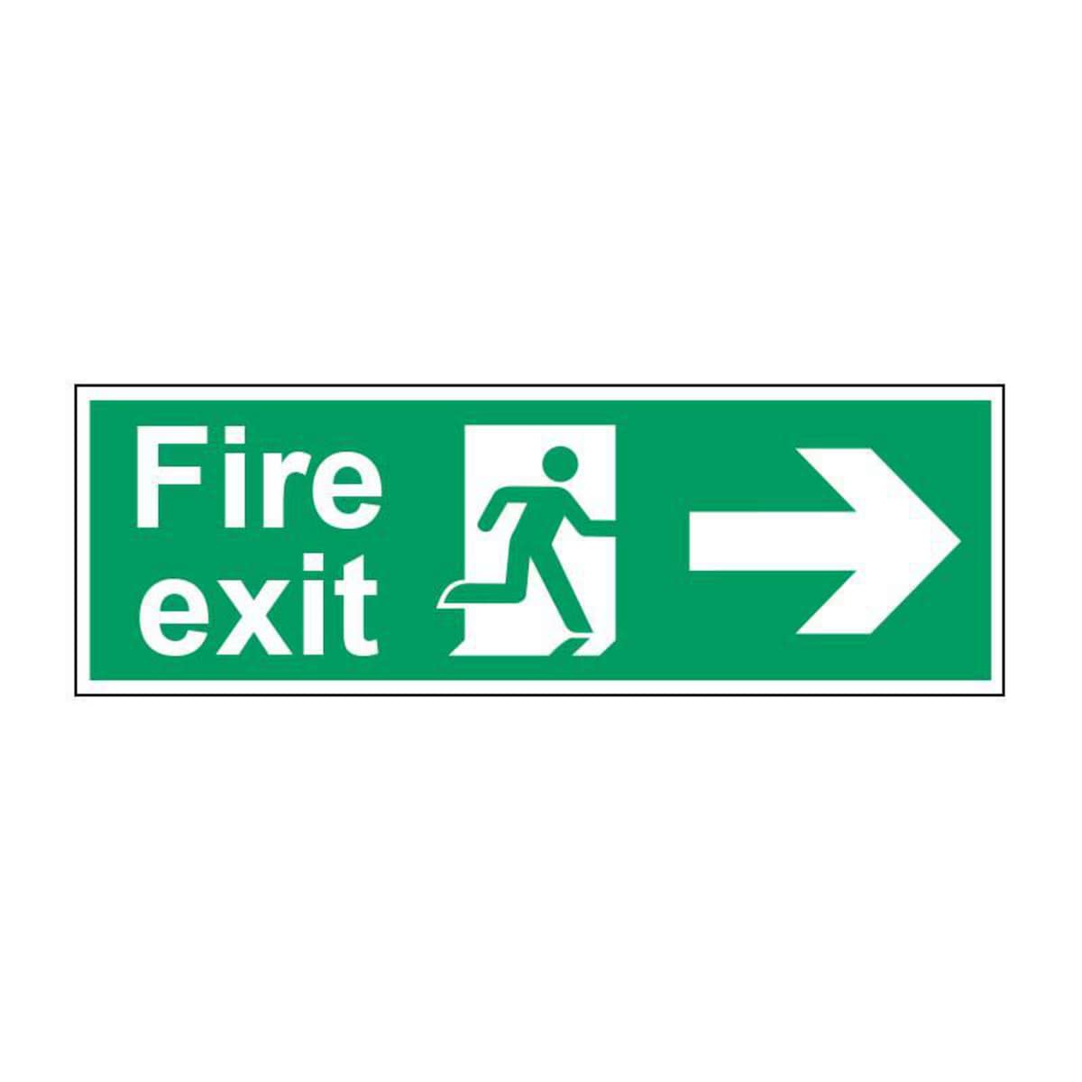 Fire Exit Right Sign 450 X 150mm PP 1