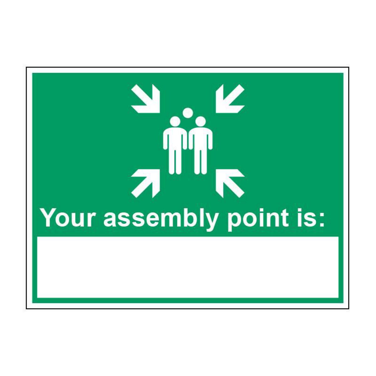 Nearest Assembly Point Sign 200 X 150mm PP | Lyreco