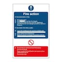 Fire Action Sign A4 Vinyl 1
