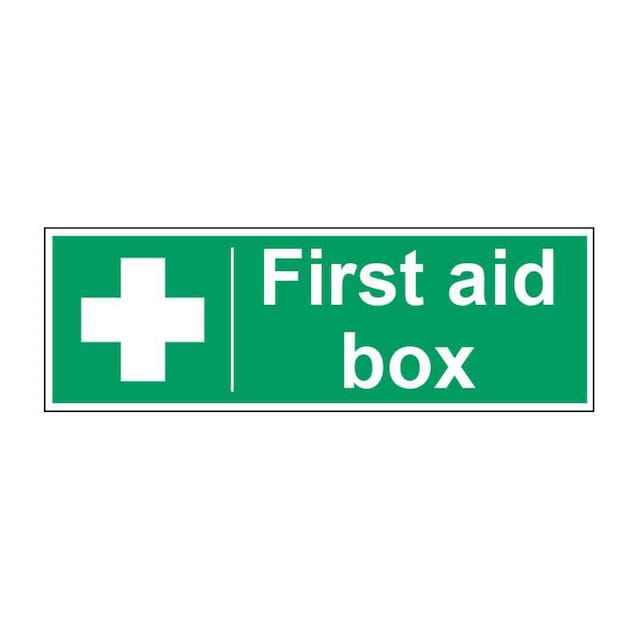 Simbol First Aid Box First Aid Box Sign 100 X 300mm PP | Lyreco
