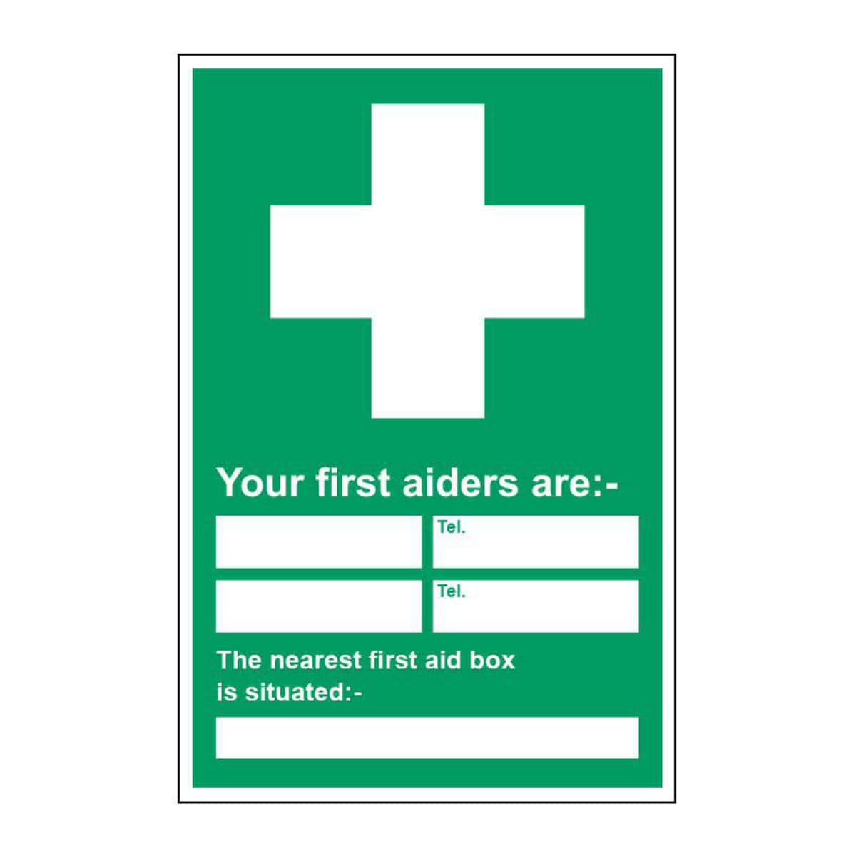 First Aid Location Sign 450 X 600mm Vinyl 1