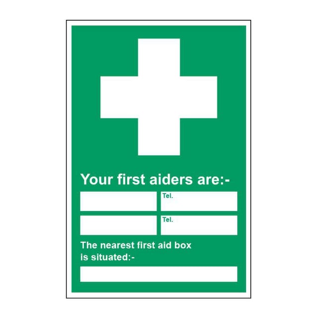 First Aid Location Sign 450 X 600mm Vinyl 1