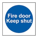 Fire Door Keep Shut Signs 100 X 100mm Vinyl - Pack of 5 1
