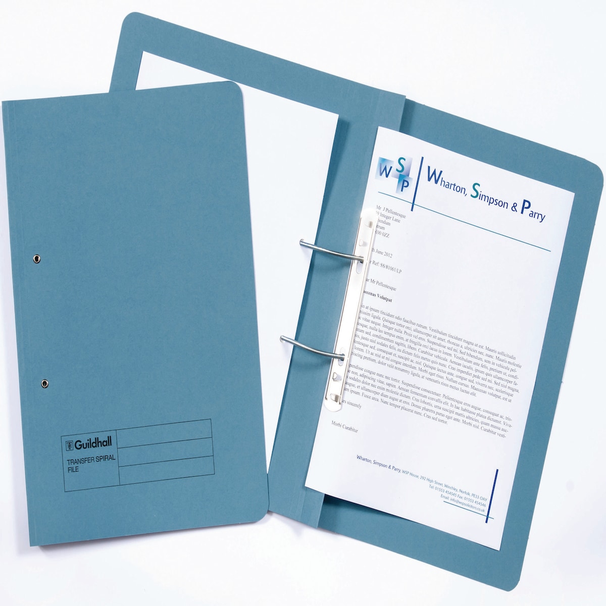 Guildhall Spiral Files, 315gsm, 35X24.2cm, - Blue, Pack of 50 1