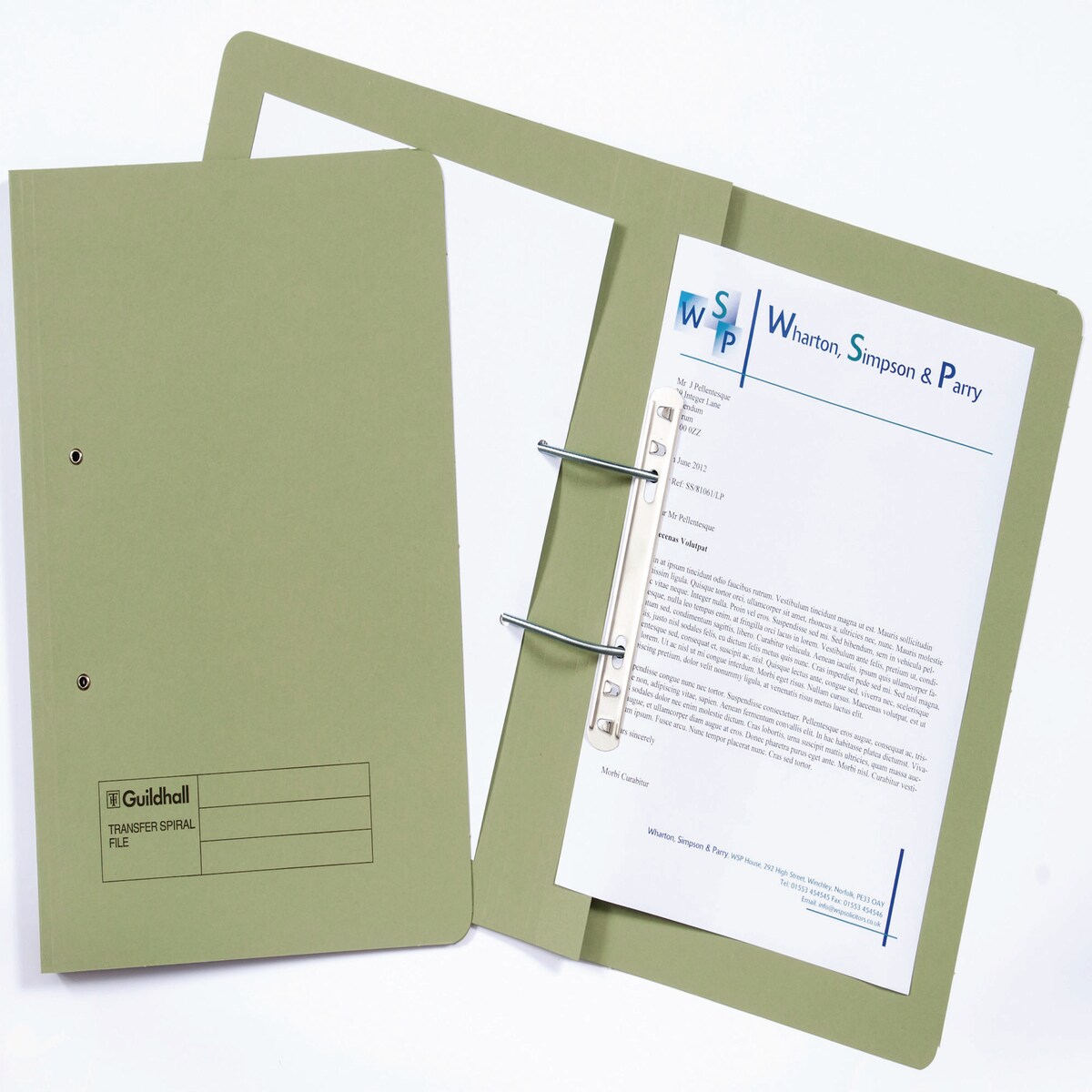 Guildhall Spiral Files, 315gsm, 35X24.2cm, - Green, Pack of 50 1