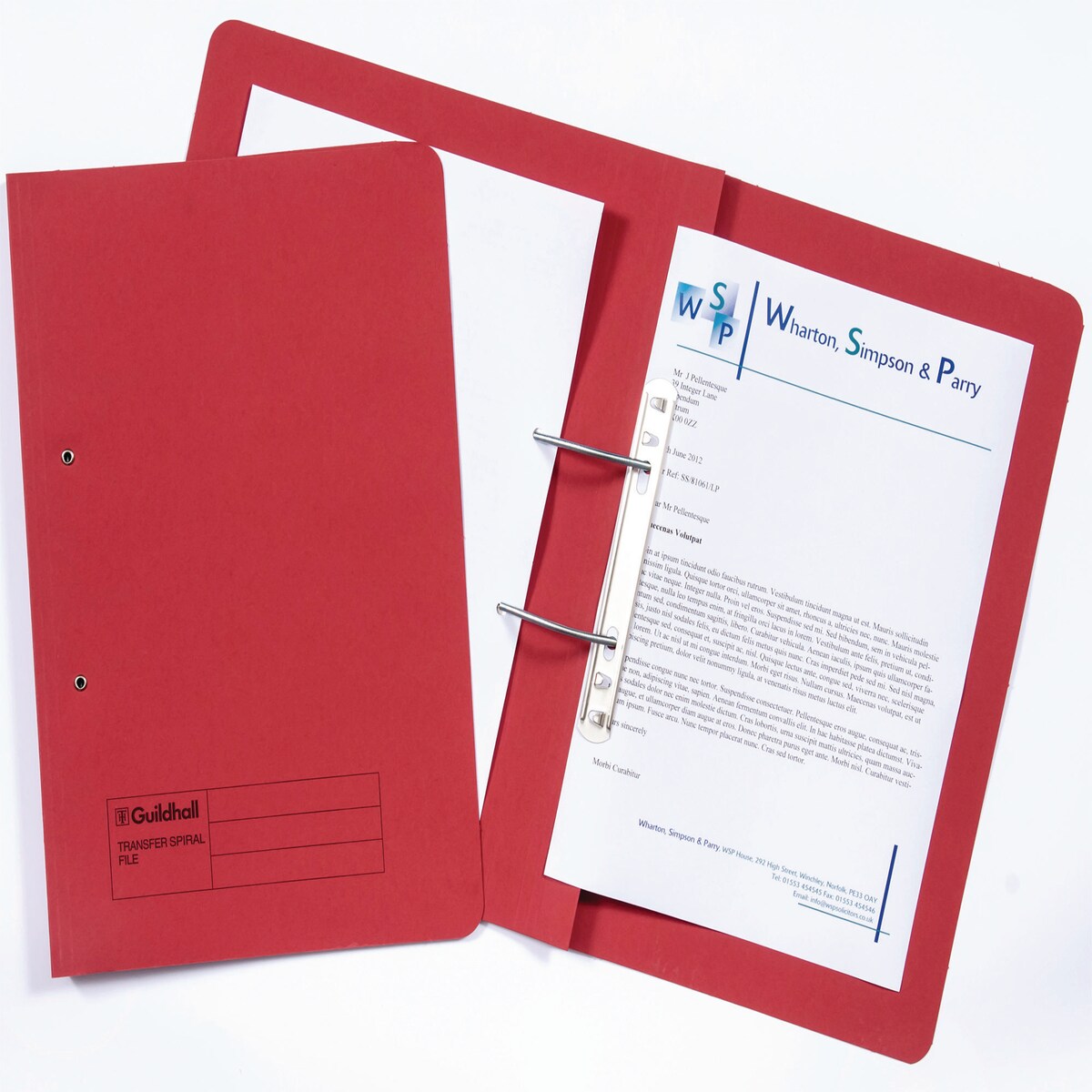 Guildhall Spiral Files, 315gsm, 35X24.2cm, - Red, Pack of 50 1