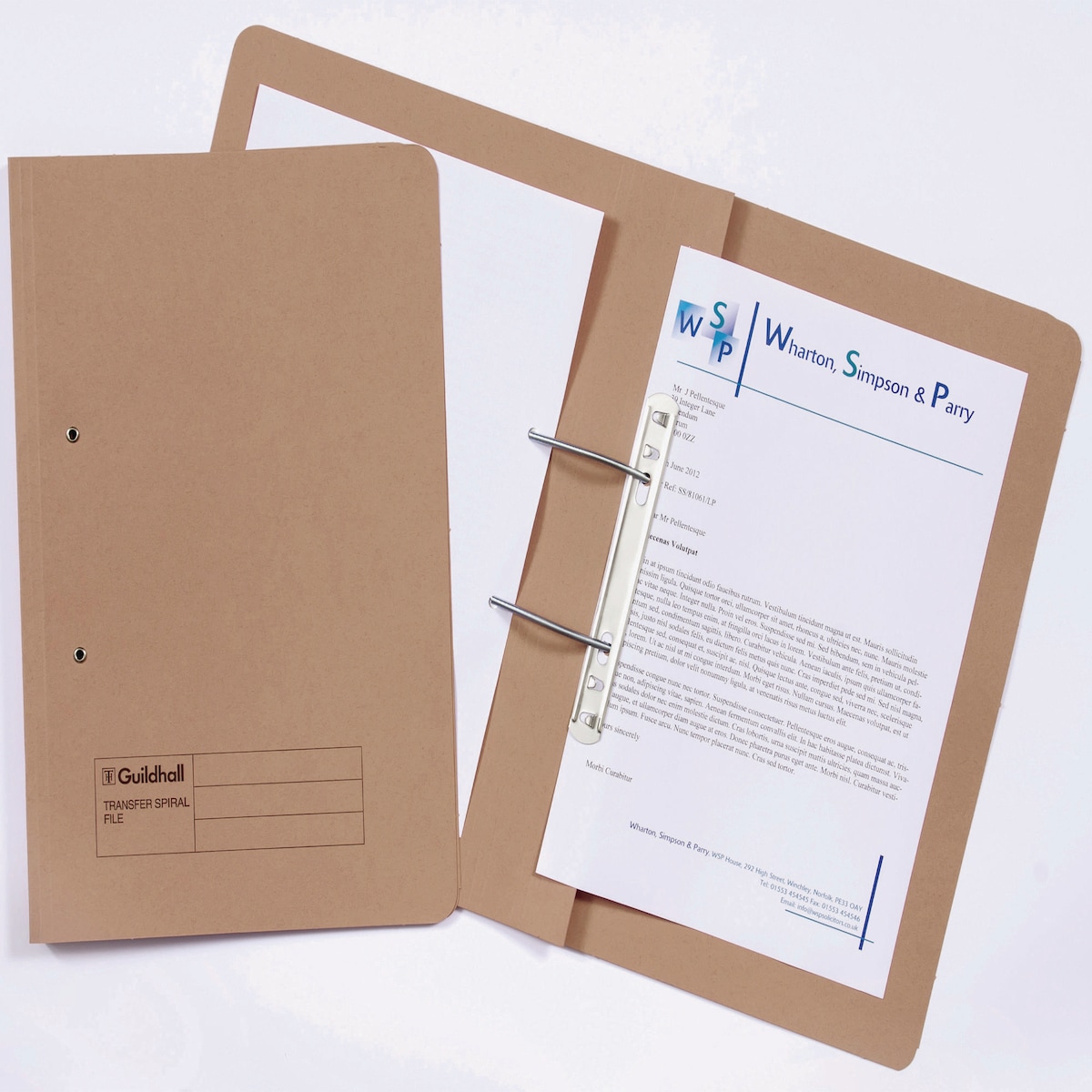 Guildhall Spiral File, 420gsm, Foolscap - Buff, Pack of 25 1