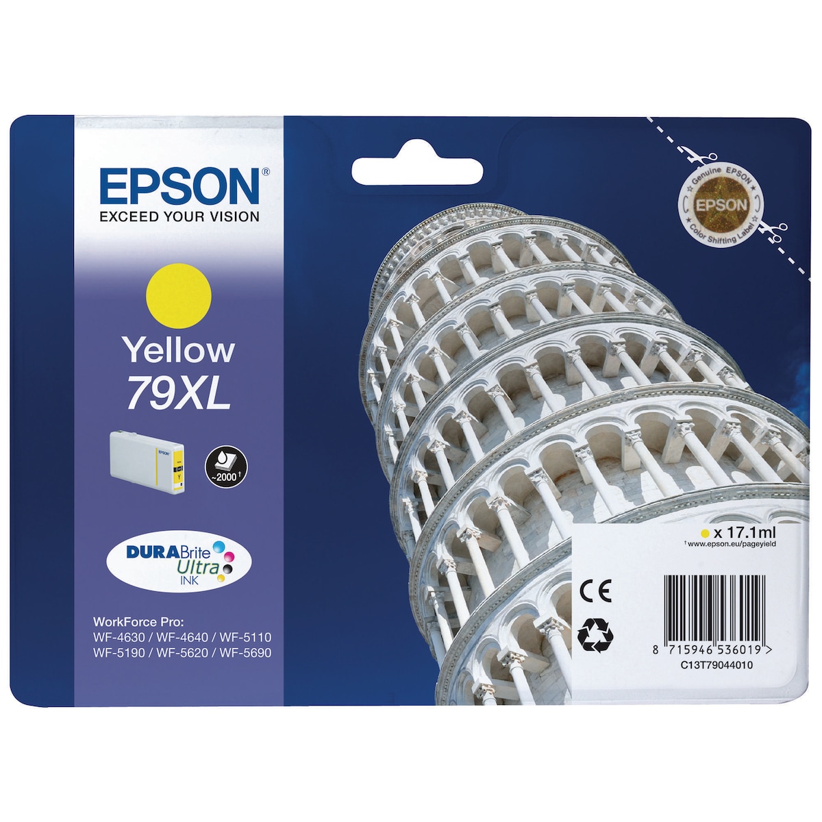 Epson WP Inkjet Cartridge T790 79XL WP5110 2.5K Yellow 1