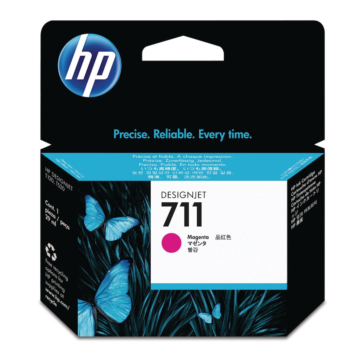 HP 711 29-ml Magenta Ink Cartridge (Cz131A) 1