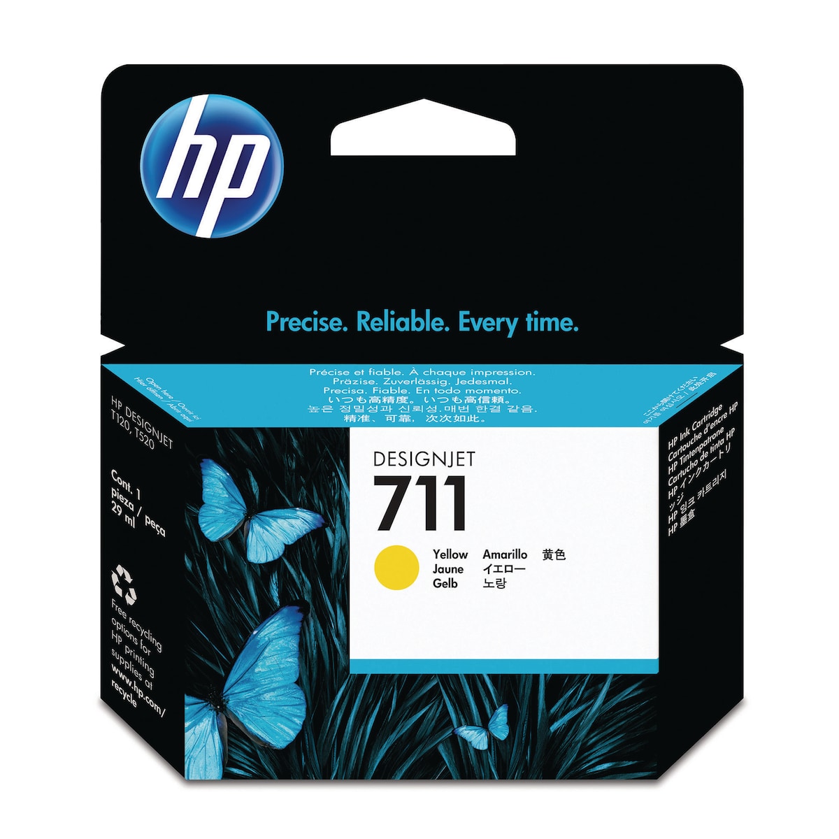 HP 711 29-ml Yellow Ink Cartridge (Cz132A) 1