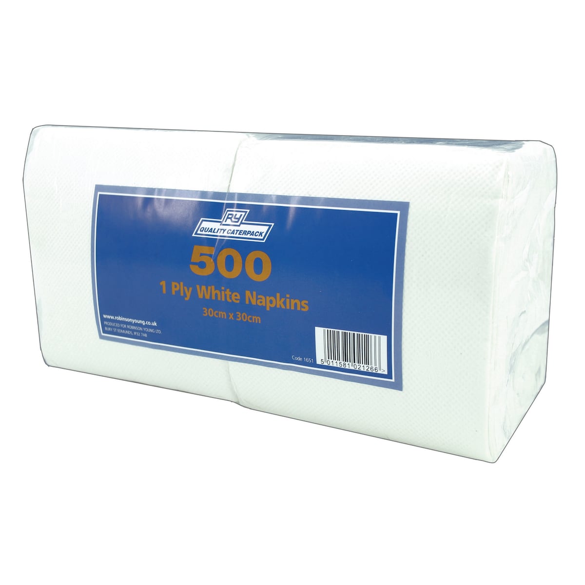 White 1 Ply Napkins - Pack of 500 1