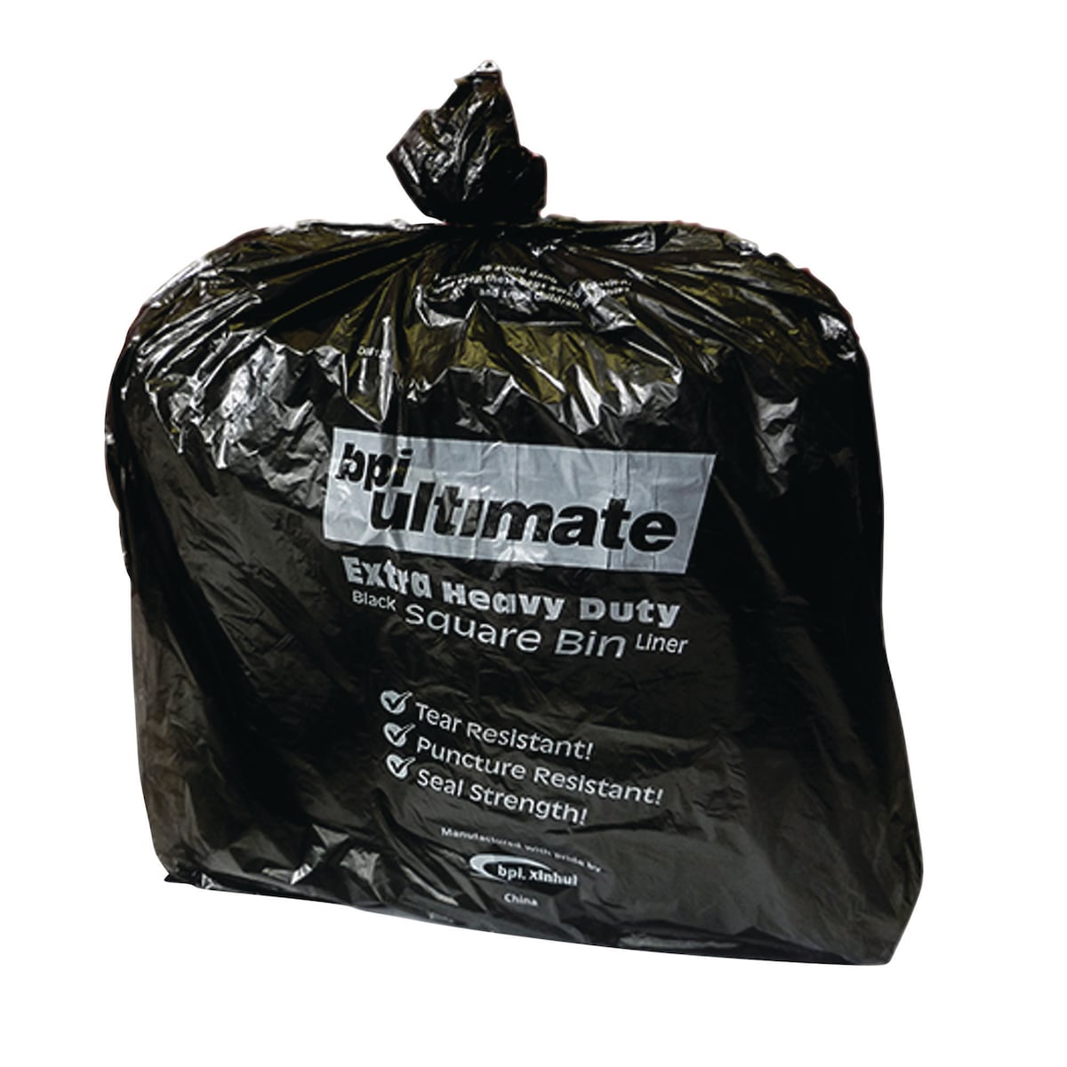 Heavy Duty Black Square Bin Liner 381x610x610mm  - Rolls of 100, Box of 500 1