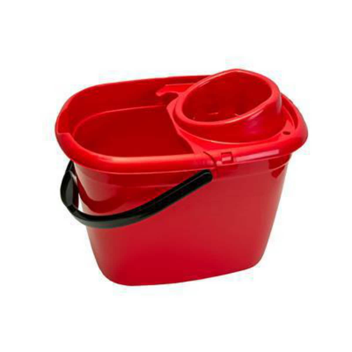 Red 14 Litre Mop Bucket With Wringer 1
