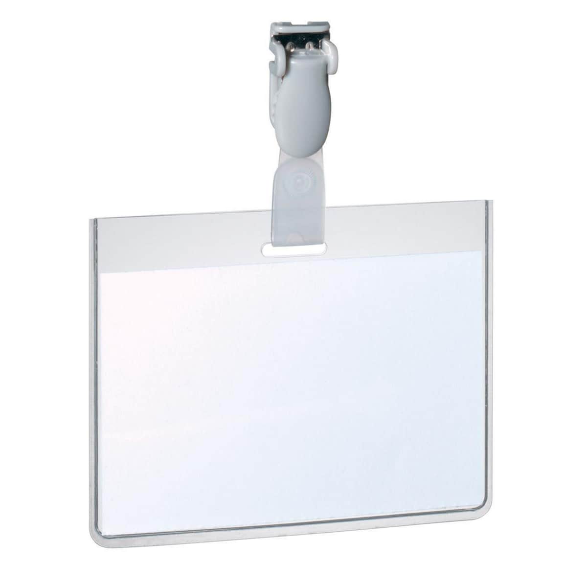 Durable Name Badge with Clip - 60 x 90mm, Pack of 25 1