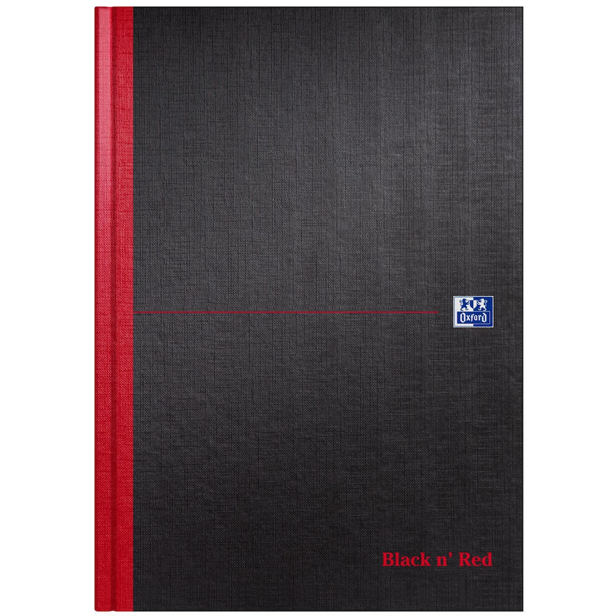 Oxford Black n' Red Notebook A4 Hardback Ruled 192 Pages Black 1