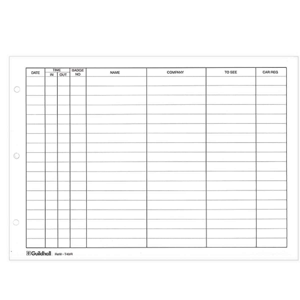 Exacompta Guildhall Loose Leaf Visitors Book 1